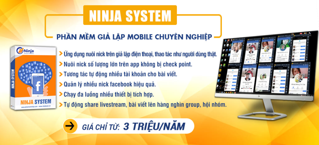 Phần mềm nuôi nick Facebook số lượng lớn - Ninja System