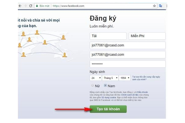 tạo email ảo