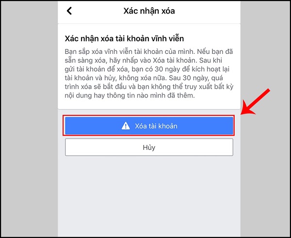 Cách xóa tài khoản facebook vĩnh viễn ngay lập tức trên điện thoại