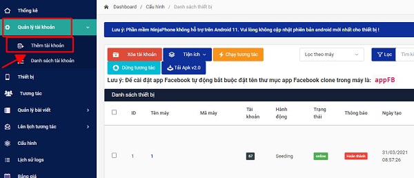 đăng nhập nhiều tài khoản Facebook trên Android