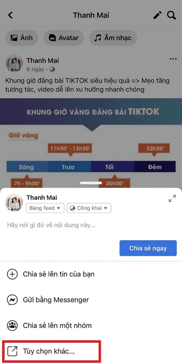 Tủy chọn khác 