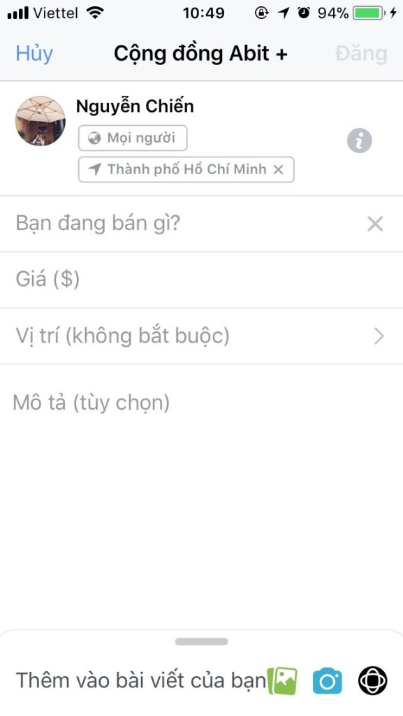 cách đăng bài trên smart phone